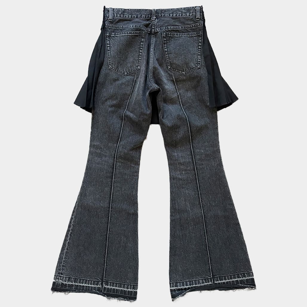 sacai (2) バックフレアデニムスカート sacai - Sacai ドッキング デニムスカートの通販 by CYCLE