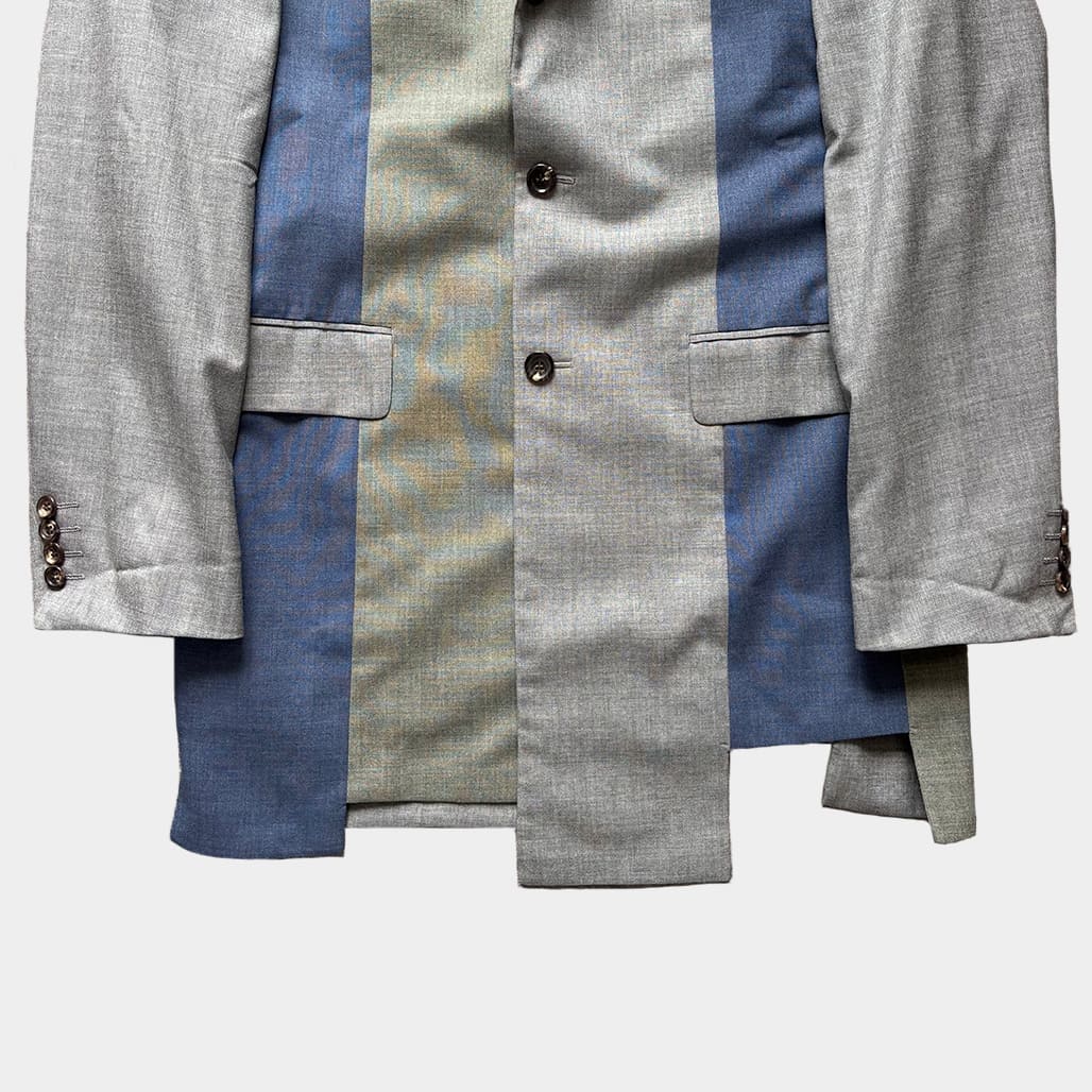 コムデギャルソン　HOMME DEUX グレー テーラードジャケット S COMME des GARCONS HOMME DEUX 【値下げ】COMME 24AW ジップ