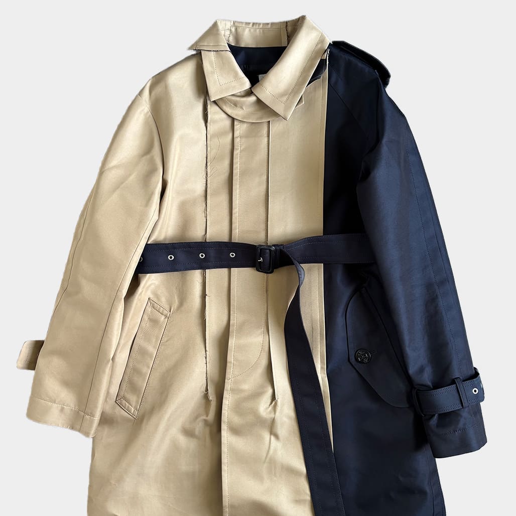 sacai サカイ　トレンチコート 新品】 sacai ウール トレンチコート