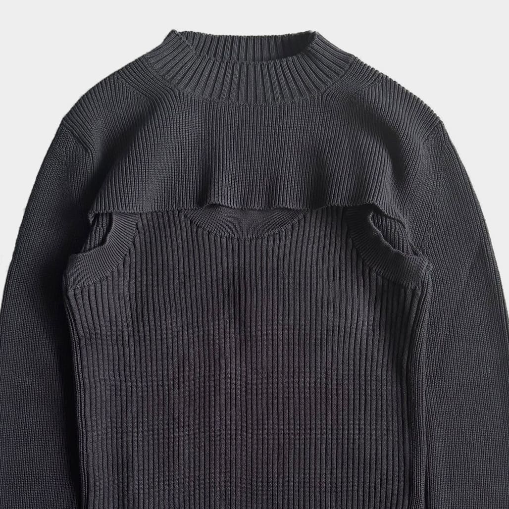 新品タグ付き sacai 22SS レイヤードニットモックネックプルオーバー 新品タグ付き sacai 22SS レイヤードニットモックネックプルオーバー