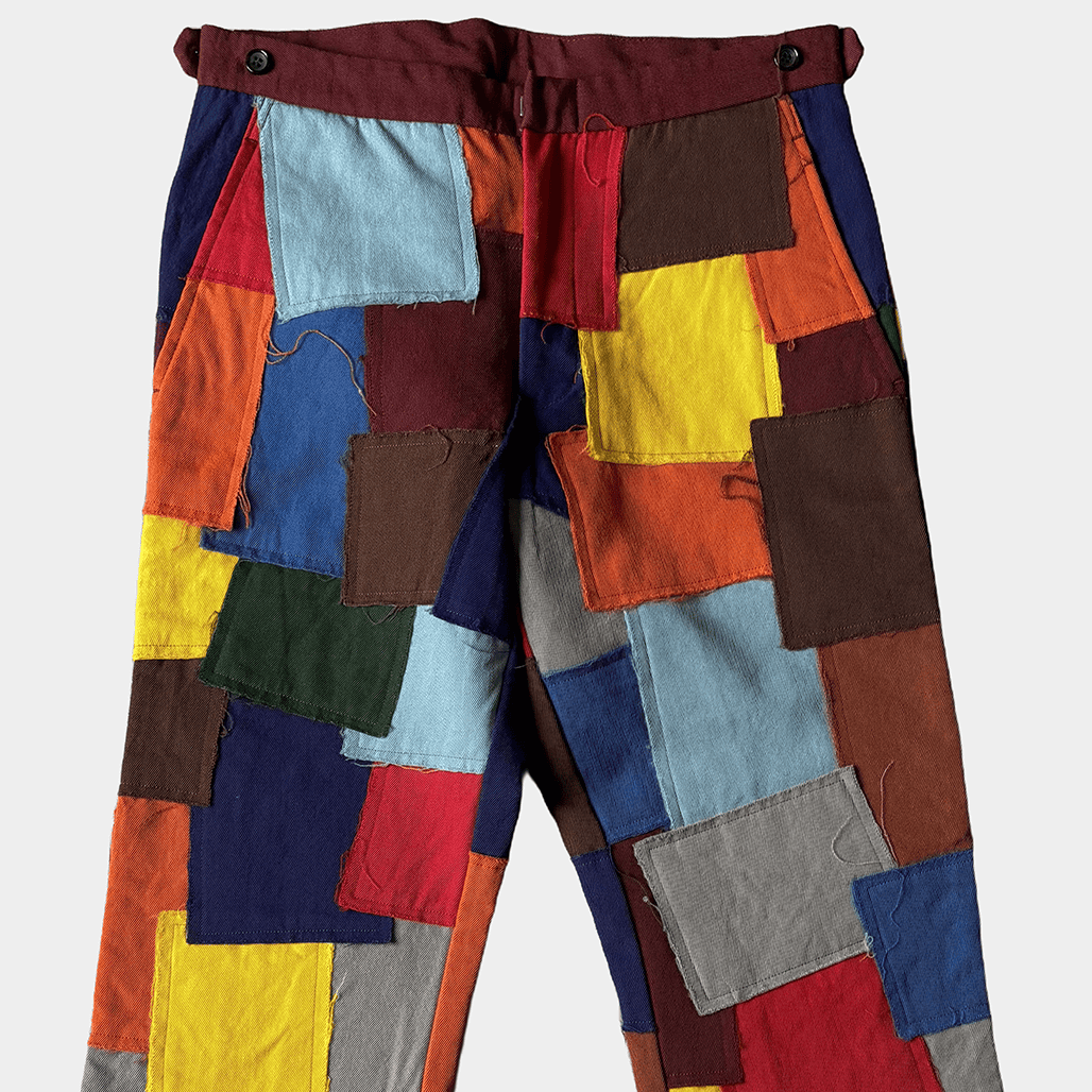 コムデギャルソンオムプリュス 03AW カーブ パッチワーク ボトム ウール COMME des GARÇONS HOMME PLUS（コムデギャルソン オム プリュス