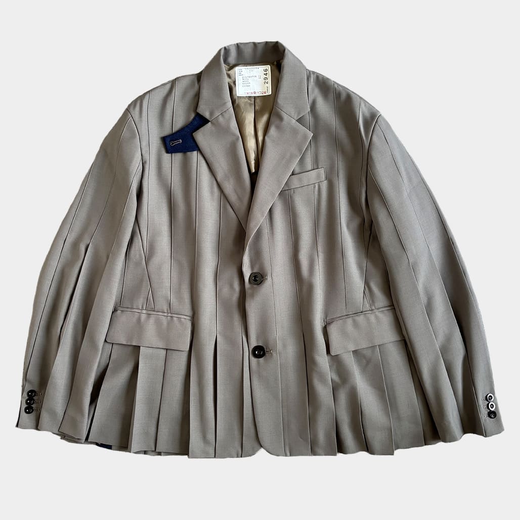 SACAI（サカイ）2023SS プリーツスーチングテーラードジャケット
