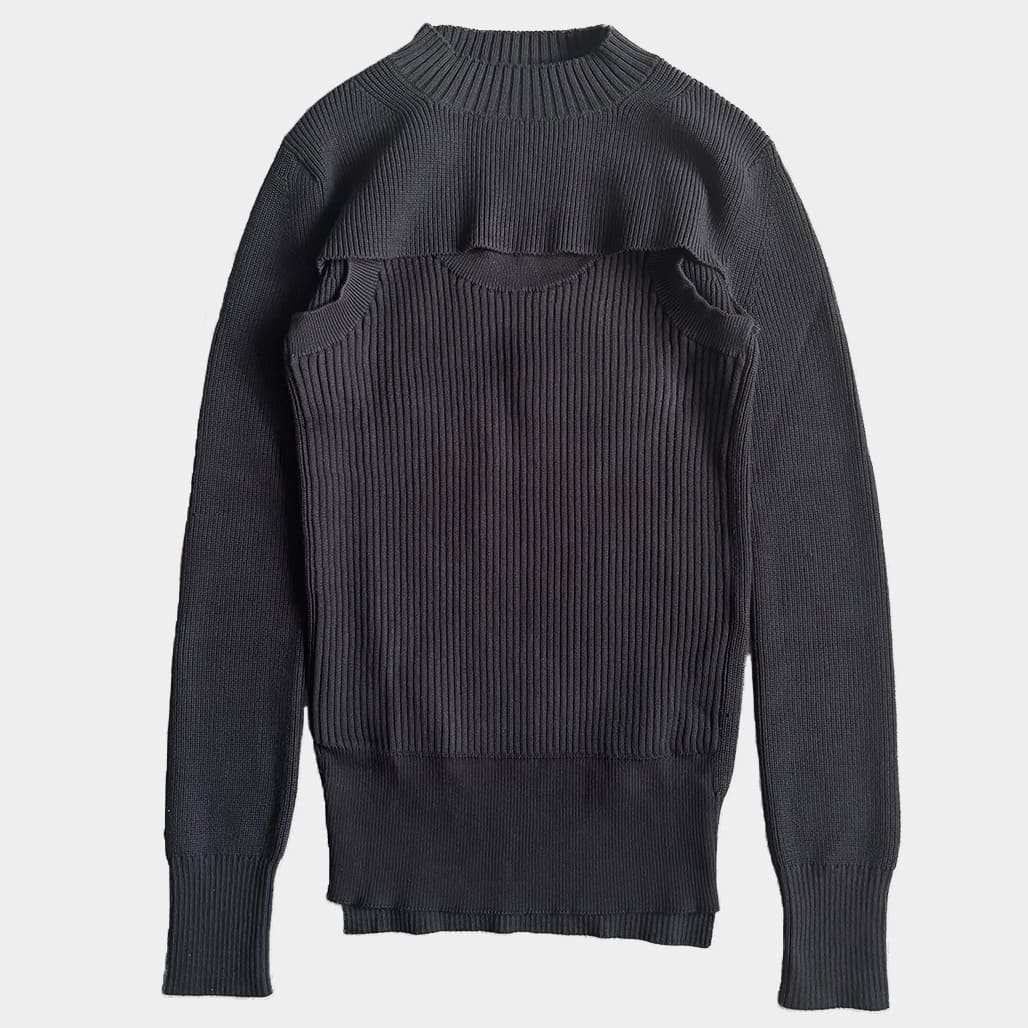 sacai サカイ 2022SSレイヤードニットトップス SACAI（サカイ）2022SS レイヤードニットトップス｜デザイナーズ