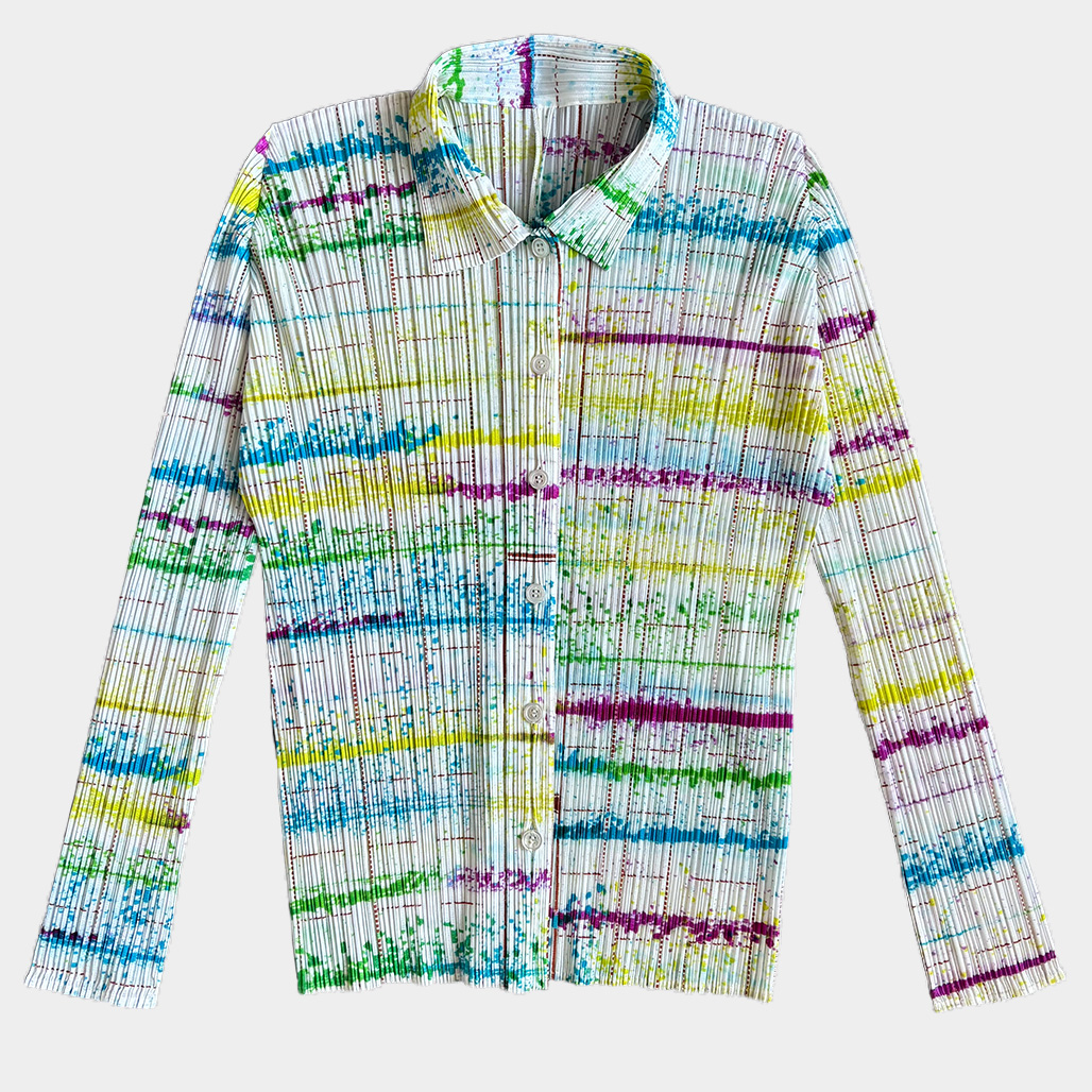 PLEATS PLEASE(プリーツプリーズ)ISSEY MIYAKE マルチカラープリーツシャツ|PLEATS PLEASE(プリーツプリーズ)