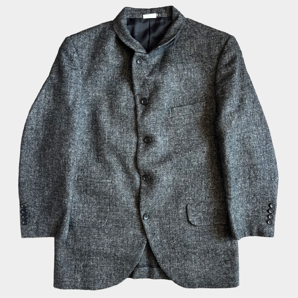 コムデギャルソン・オム　ツイード　テーラードジャケット　ダークグレー　L相当 中古・古着通販】COMME des GARCONS HOMME (コムデギャルソン オム