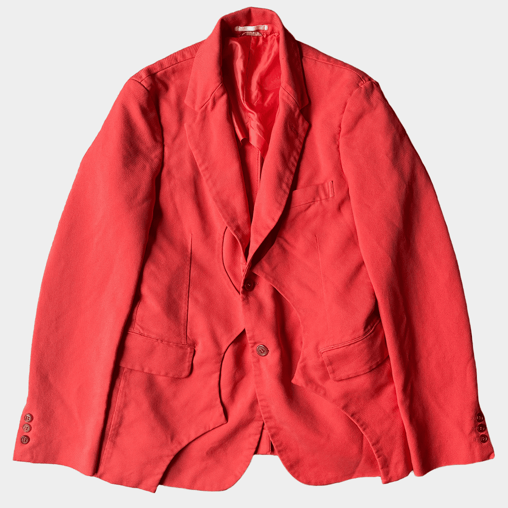 【希少】コムデギャルソンオム ウール縮絨ジャケット 赤 テーラード AD2005 COMME des GARCONS HOMME PLUS（コムデギャルソンオムプリュス）2022SS