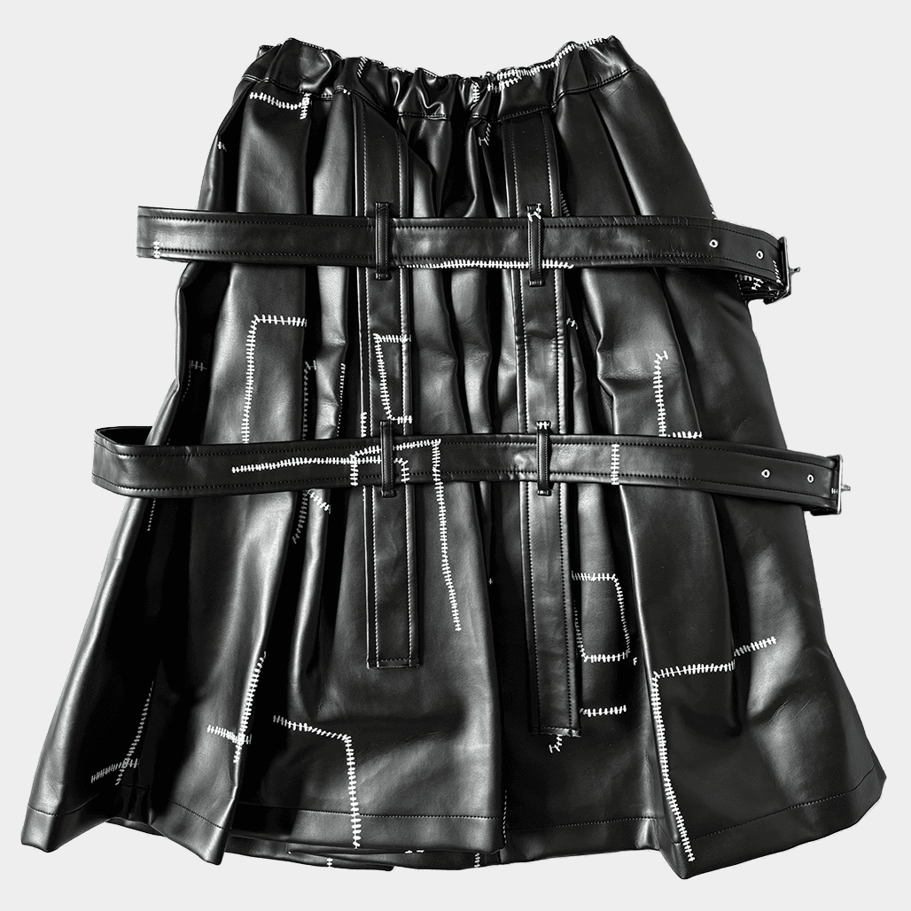 BLACK COMME des GARÇONS(ブラック コムデギャルソン)2025AW サイズXS フィリップ・パゴウスキー フェイクレザースカート|BLACK COMME DES GARCONS(ブラックコムデギャルソン)