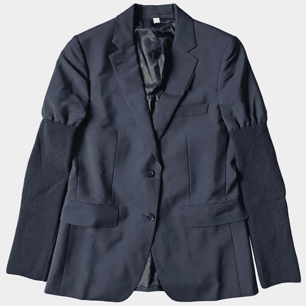 BURBERRY(バーバリー) コレクション リカルド・ティッシ期/秋冬 サイズ 40 リブニットスリーブテーラードブレザー|BURBERRY(バーバリー)